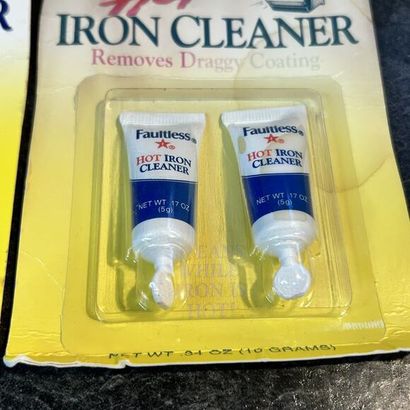Faultless Hot Iron Cleaner Removes Melted Fusibles Make Iron Glide NEW 2 PK - Picture 3 of 6